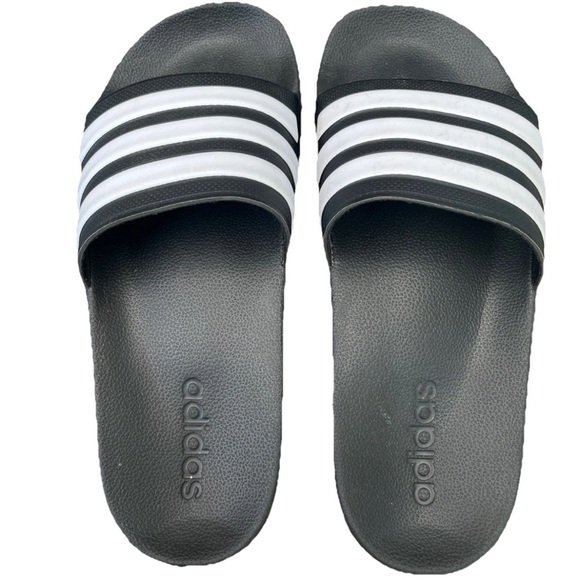 adidas Adilette Shower Men's Sandals, Size 8 - Black/White - Picture 3 of 6